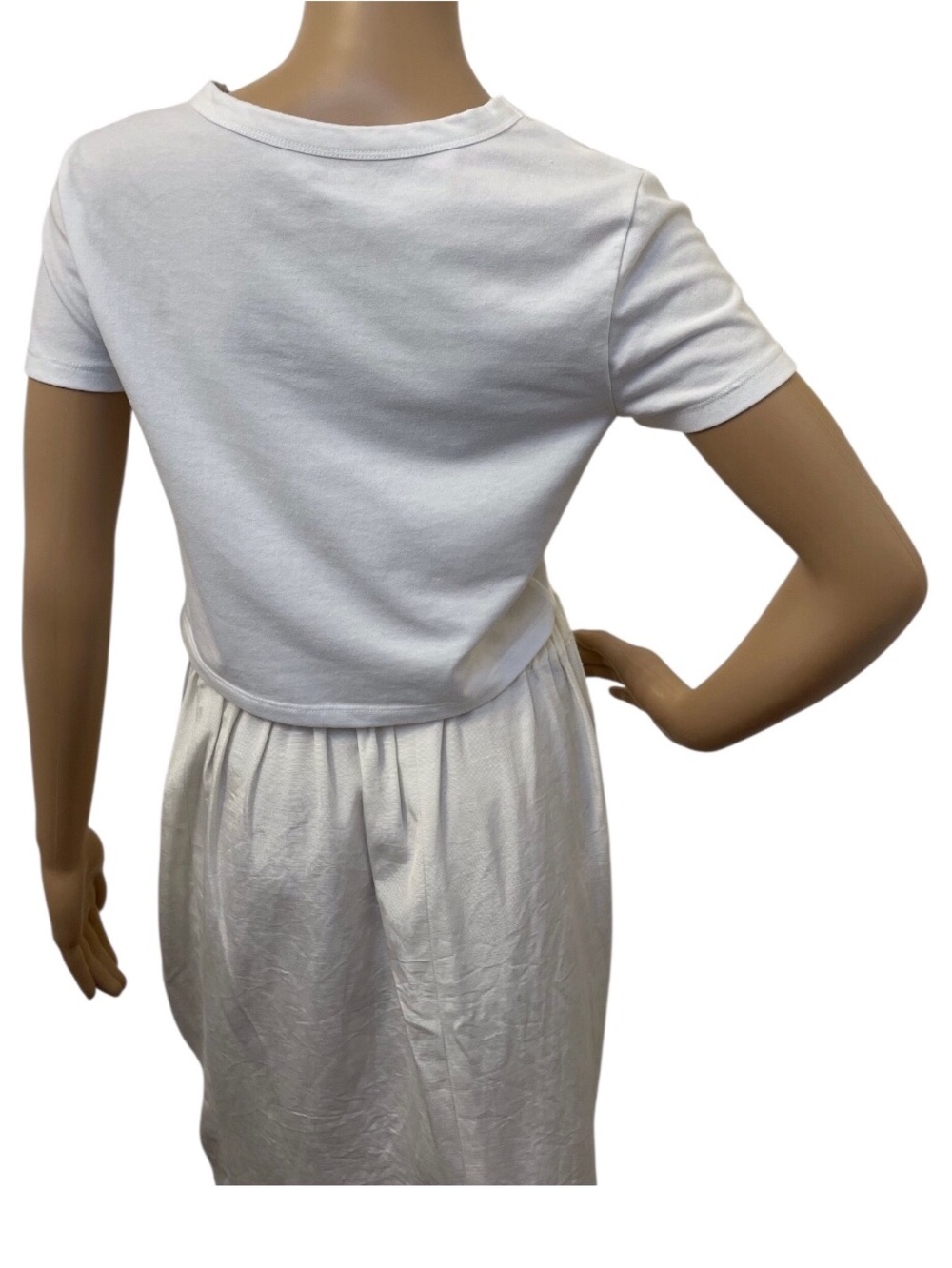 Women's Girls Junior Wild Fable White Crop Top, L - Picture 3 of 9
